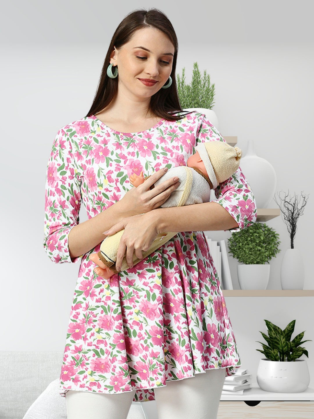 STYLISH ZIPLESS MATERNITY TOP FOR WOMEN