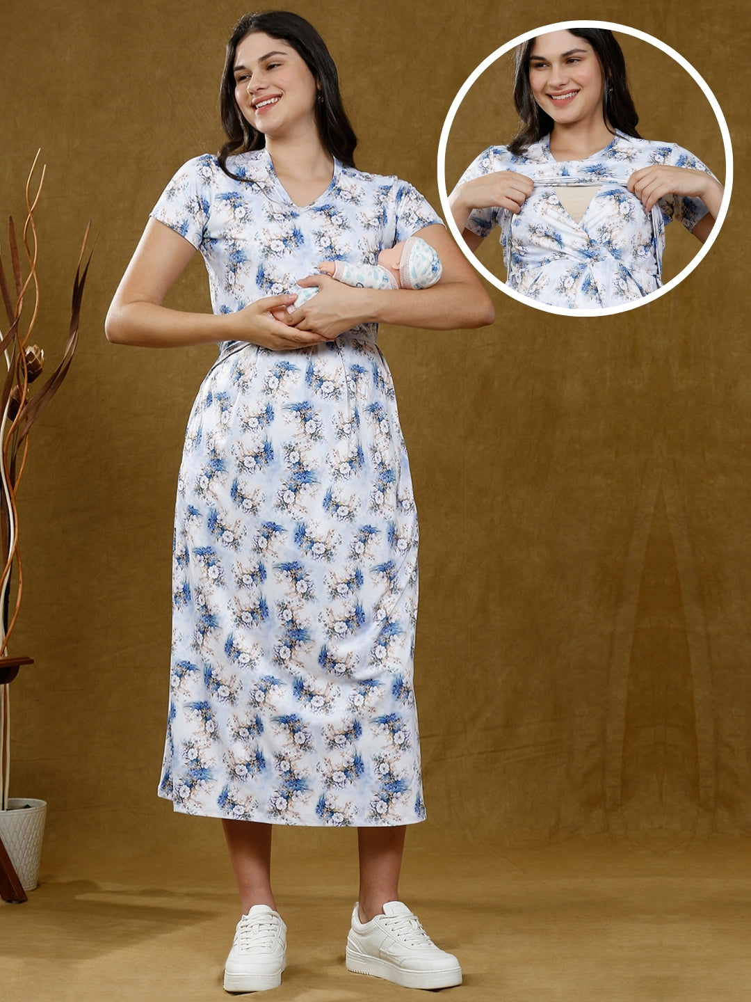 TIMELESS ZIPLESS MATERNITY DRESS WITH POCKETS