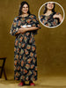 TRENDY NURSING PONCHO GOWN WITH ATTACHED CAPE