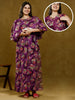 TRENDY FEEDING PONCHO GOWN WITH ATTACHED CAPE