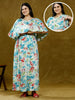 STYLISH NURSING PONCHO GOWN WITH ATTACHED CAPE