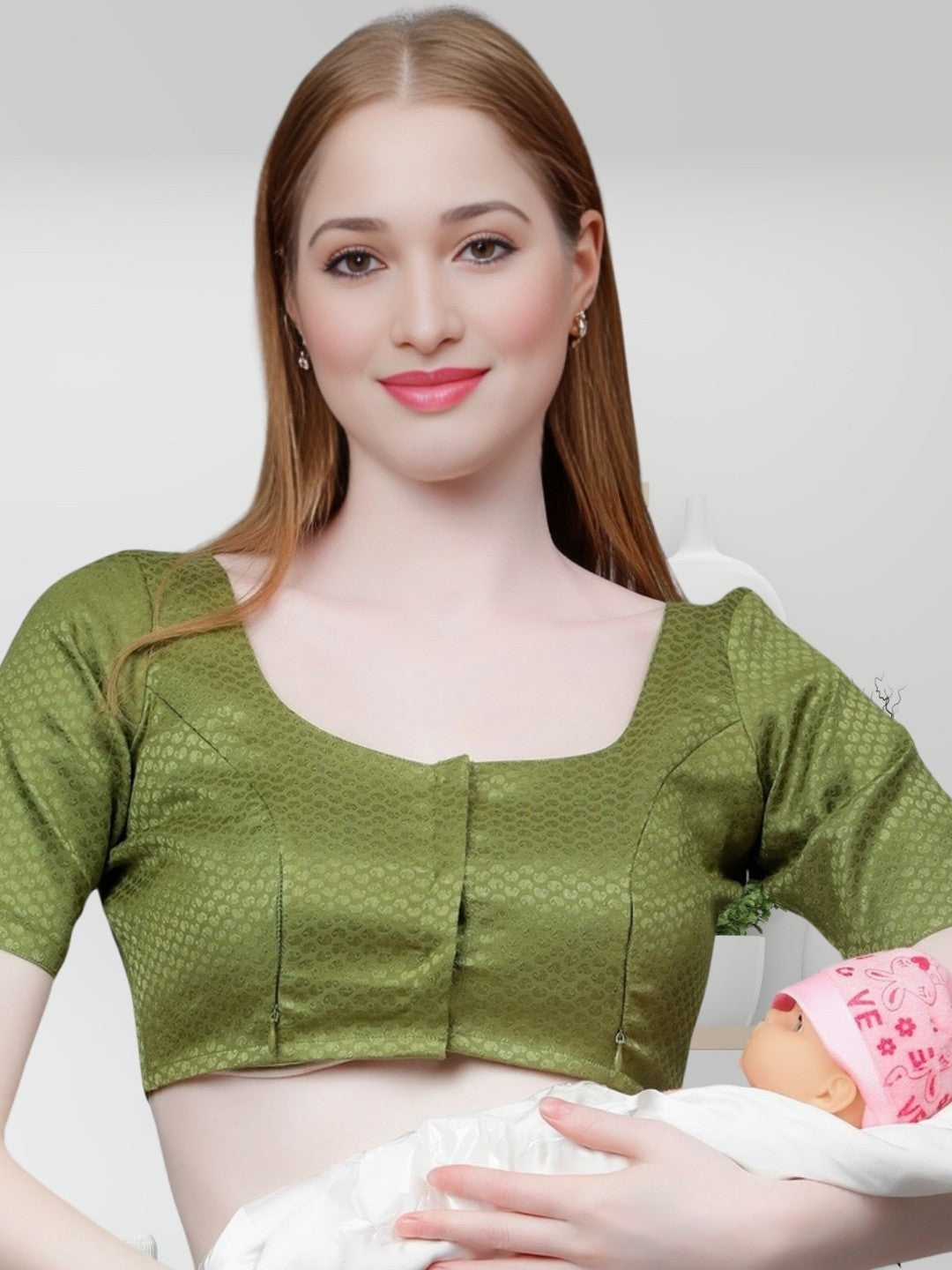 CLASSIC PREGNANCY SAREE BLOUSE FOR MOTHER