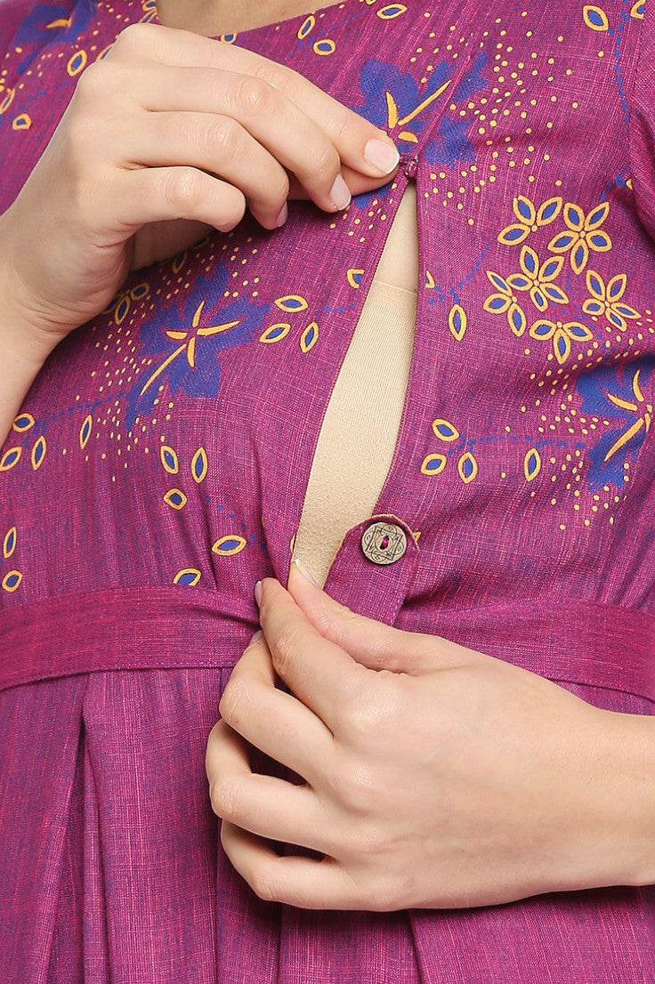 RADIANT MATERNITY FLARED KURTA FOR WOMEN