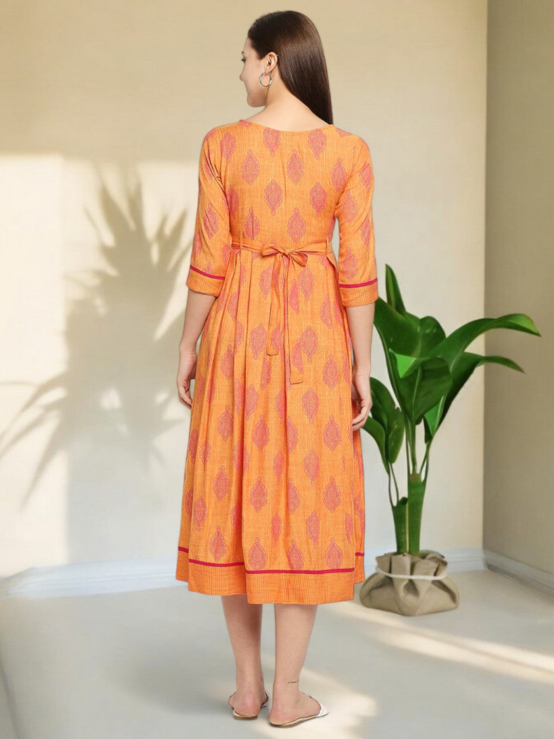 VIBRANT NURSING FLARED KURTA FOR WOMEN