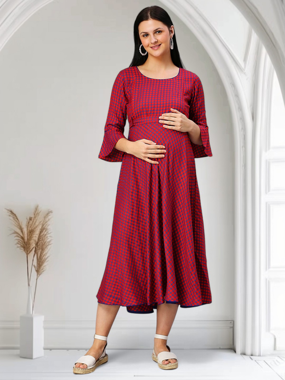 STYLISH MATERNITY FLARED KURTA FOR PREGNANCY