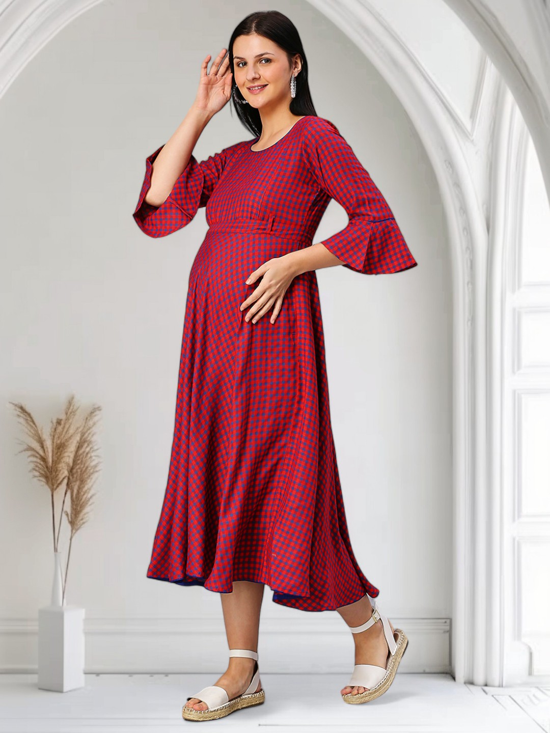 STYLISH MATERNITY FLARED KURTA FOR PREGNANCY