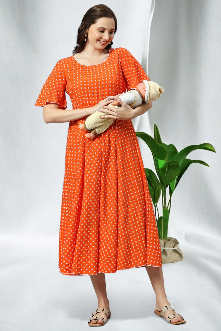 TRENDY FLARED FEEDING KURTA FOR NURSING