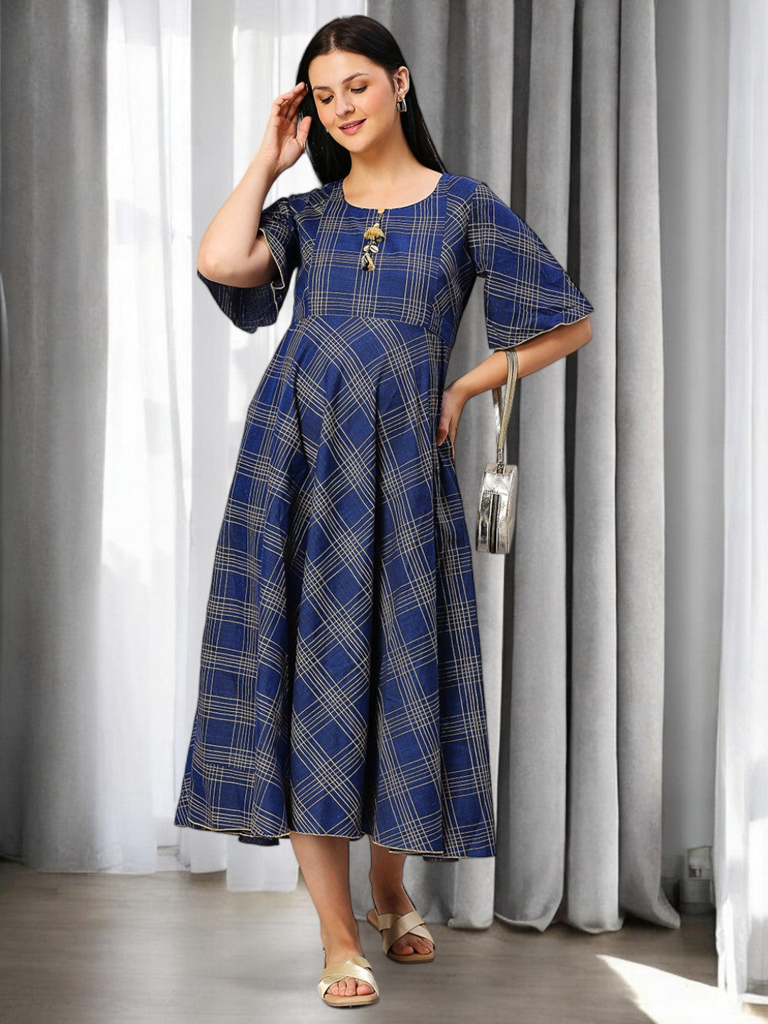 ON-TREND MATERNITY FLARED KURTA FOR MOTHERS
