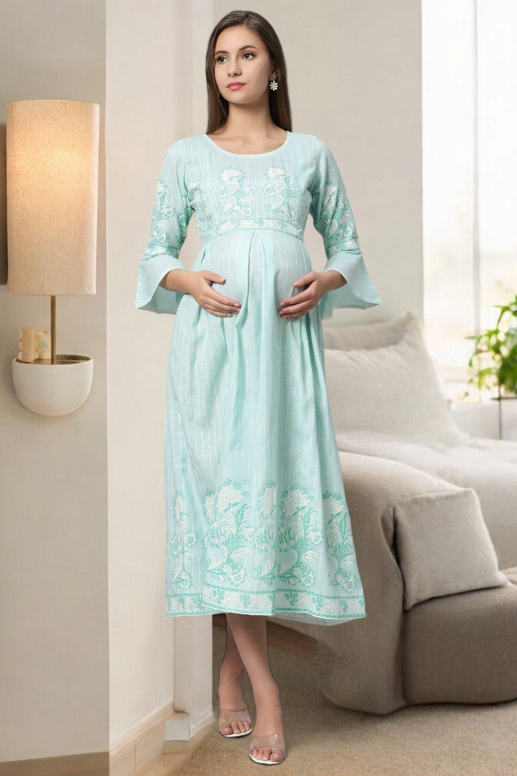 MODERN FLARED KURTA FOR NURSING WOMEN