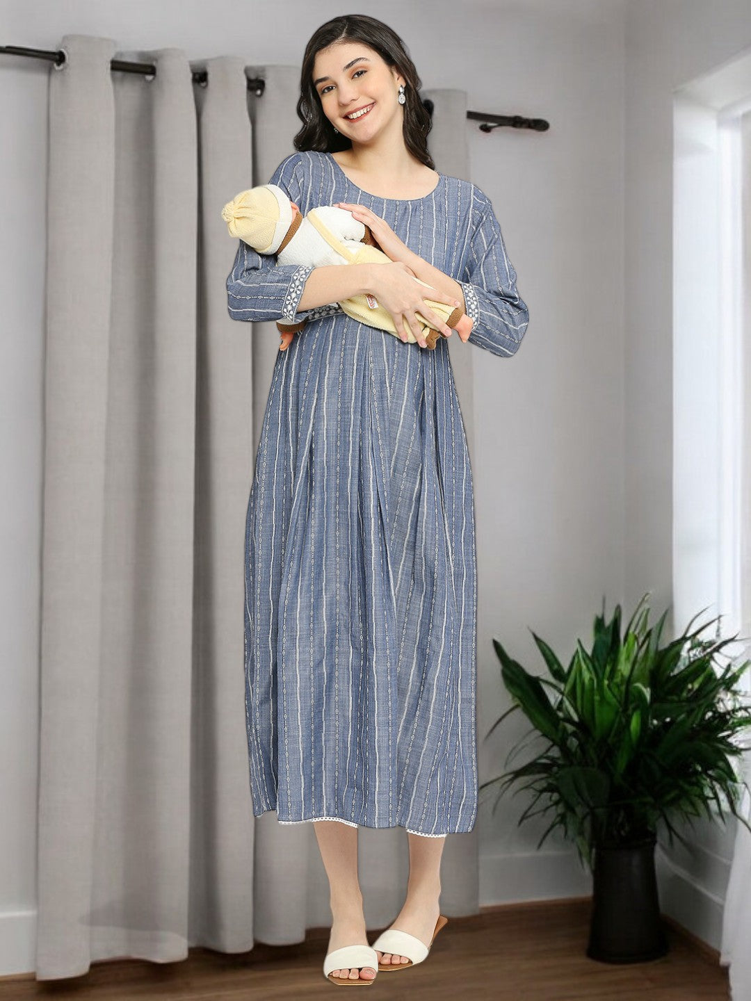 RADIANT PREGNANCY FLARED KURTA FOR WOMEN