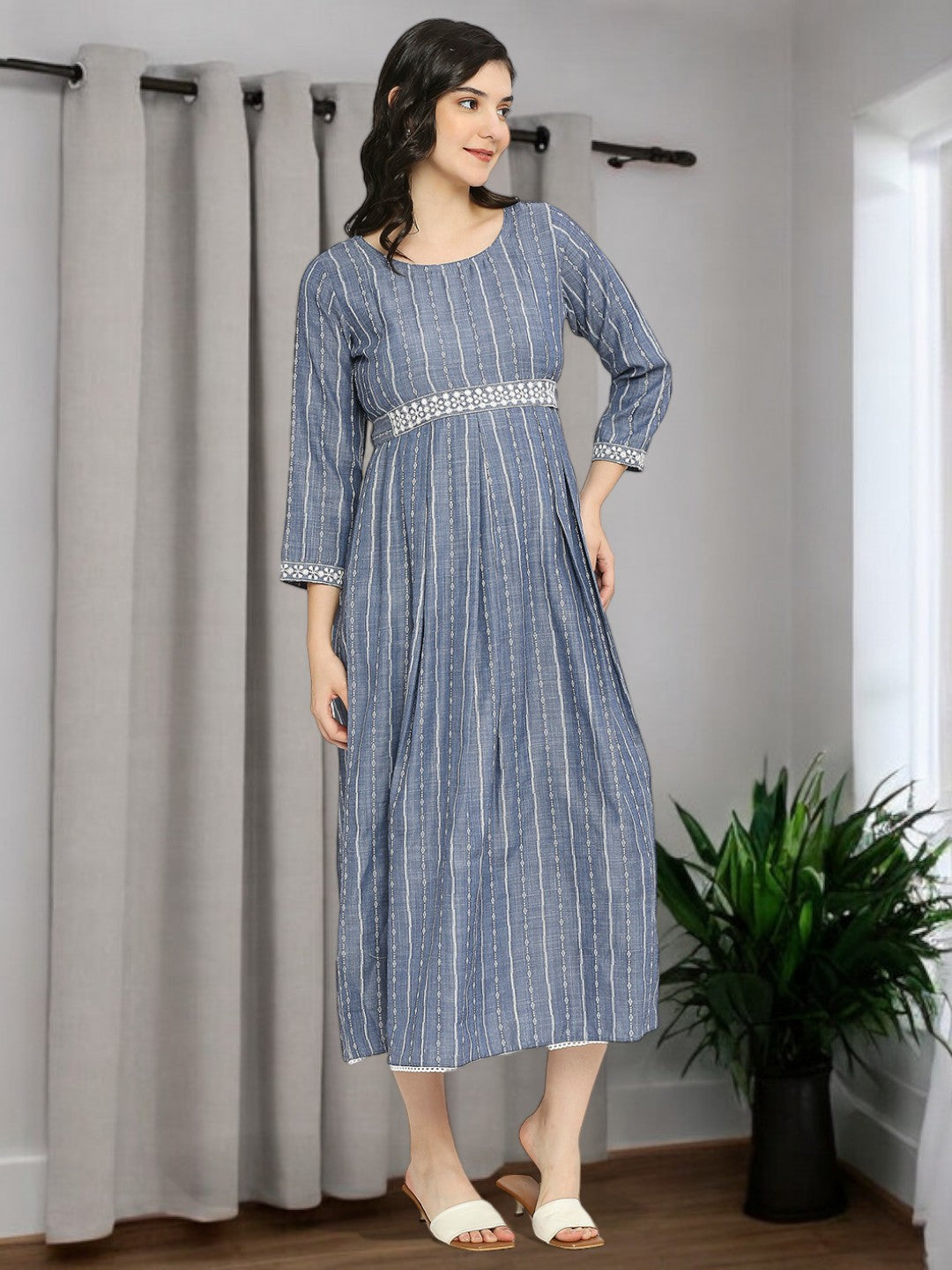RADIANT PREGNANCY FLARED KURTA FOR WOMEN