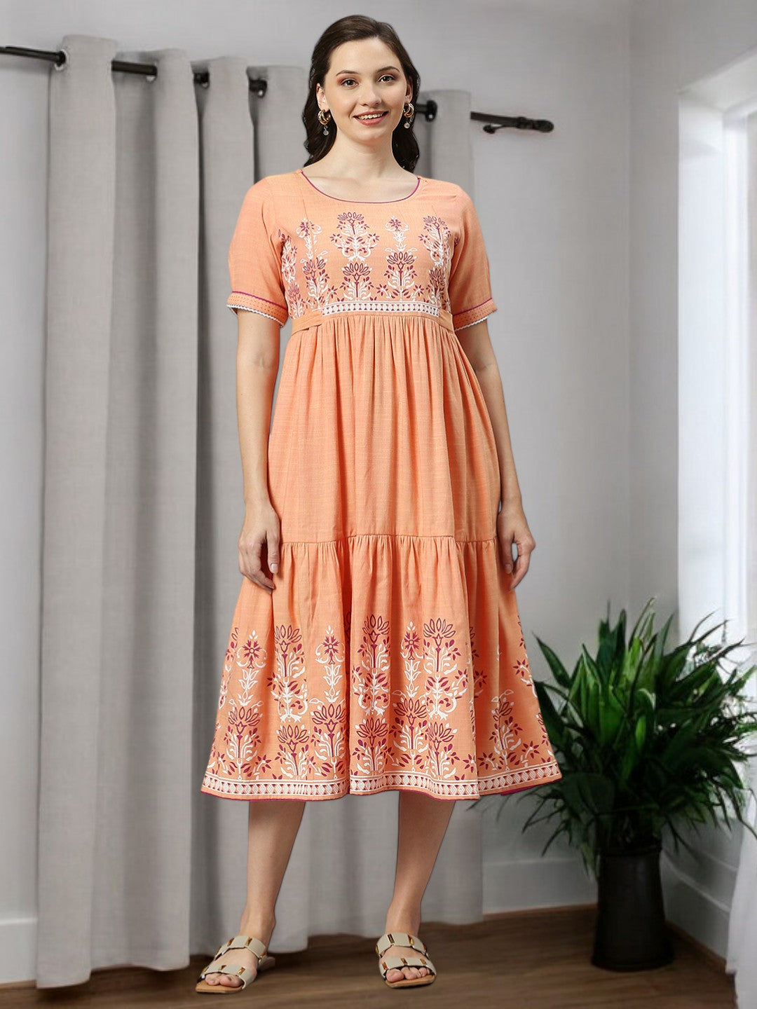 FASHIONABLE NURSING FLARED KURTA FOR WOMEN