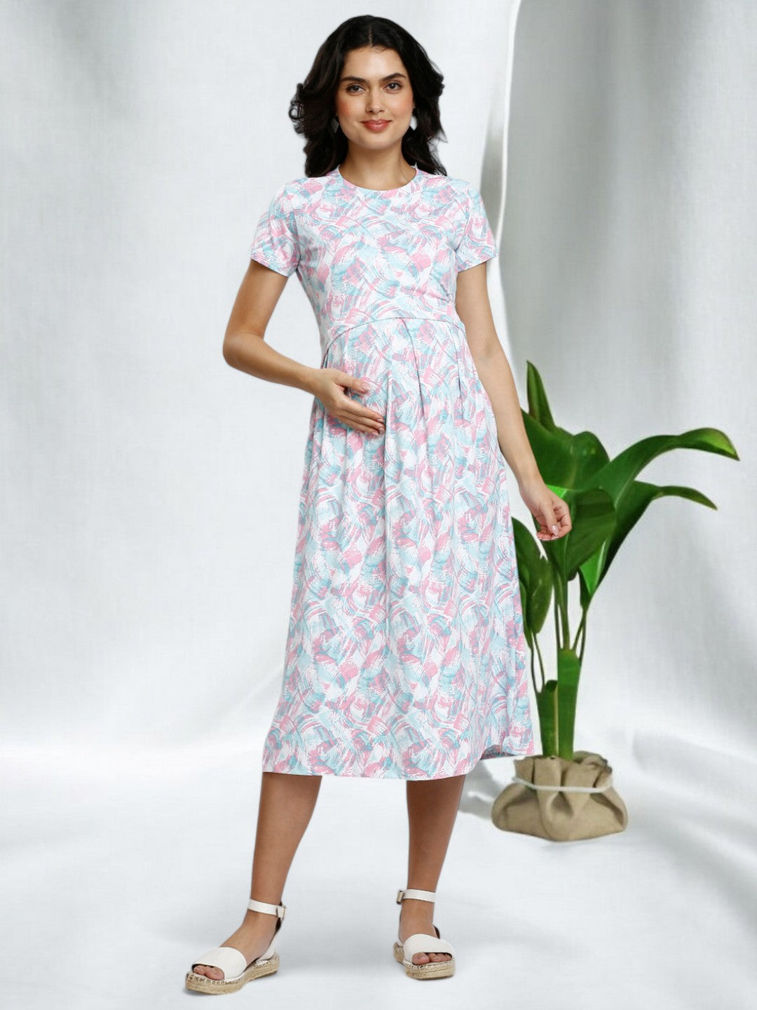 SOPHISTICATED FEEDING ZIPLESS DRESS FOR MOTHER
