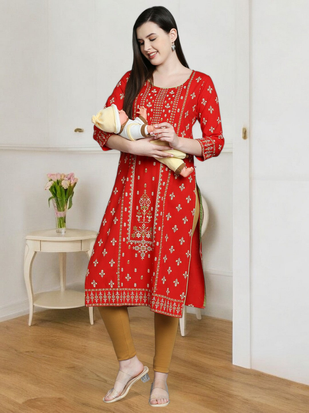 COZY STRAIGHT NURSING KURTA FOR WOMEN