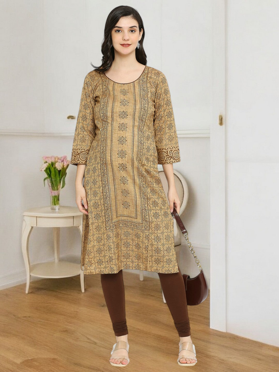 COZY STRAIGHT PREGNANCY KURTA FOR MOTHER