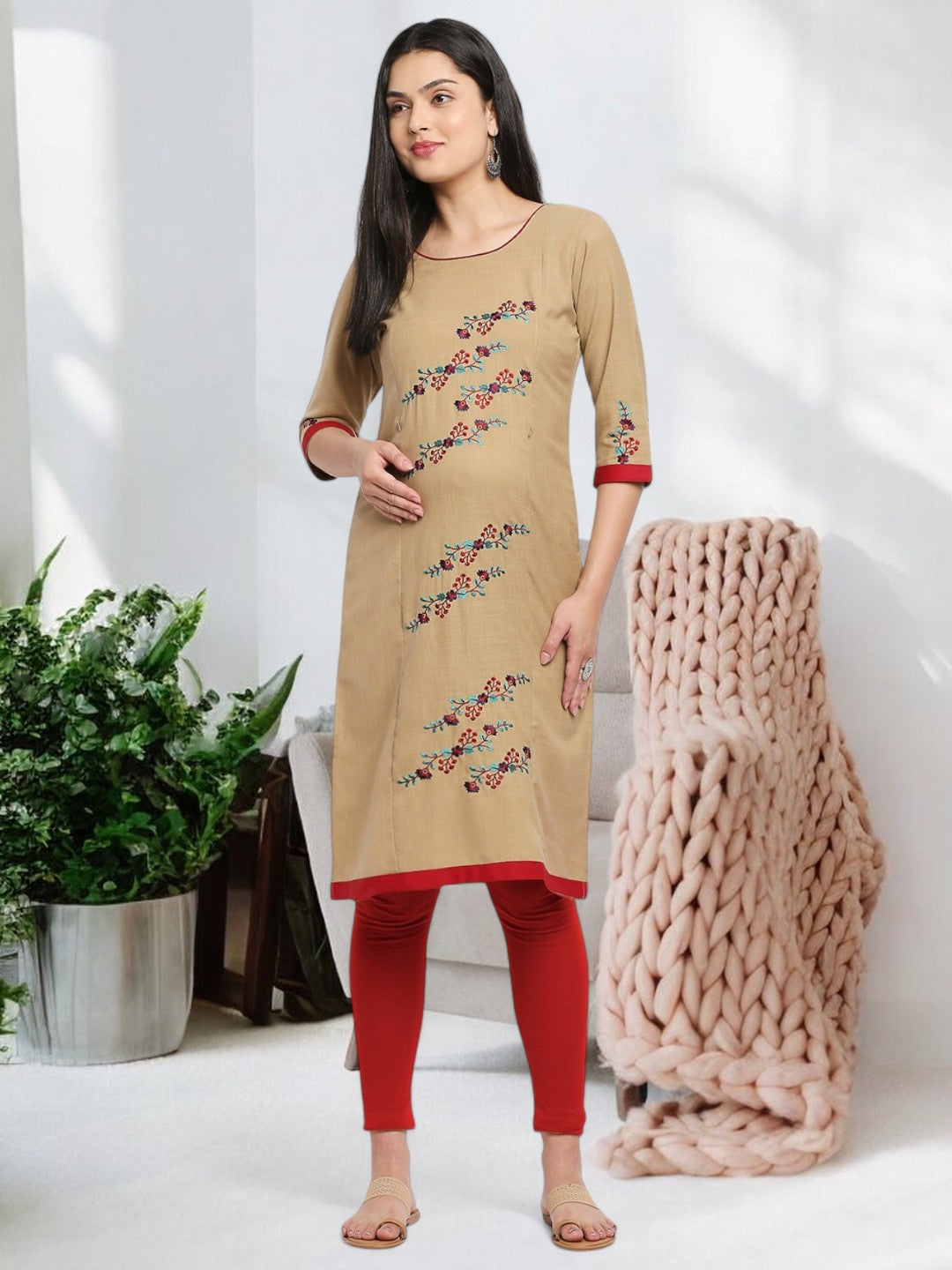 SOPHISTICATED STRAIGHT NURSING KURTA FOR WOMEN