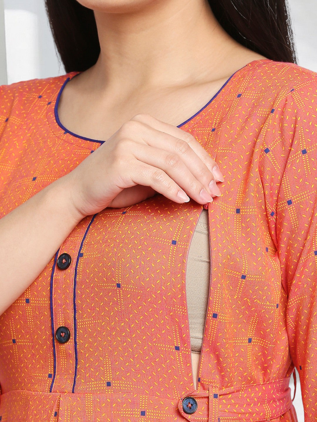 SOPHISTICATED PREGNANCY FLARED KURTA FOR MOTHER