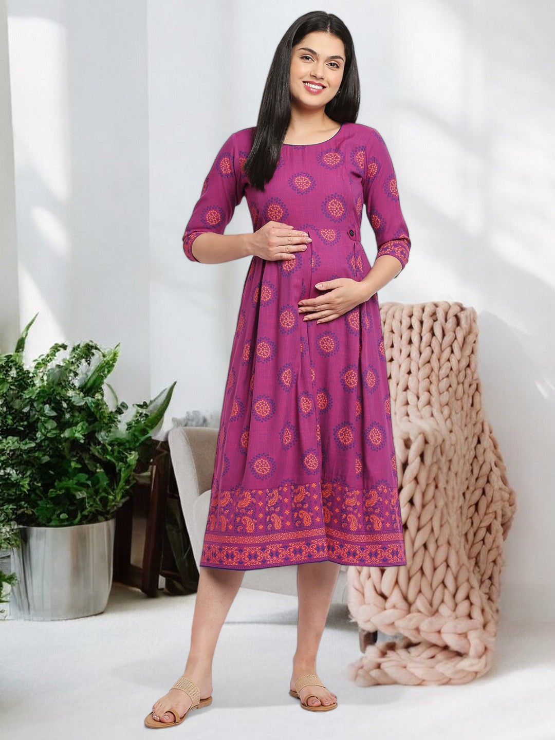 FASHION-FORWARD PREGNANCY FLARED KURTA FOR WOMEN