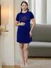 ON-TREND ZIPLESS NURSING SHORT DRESS FOR WOMEN