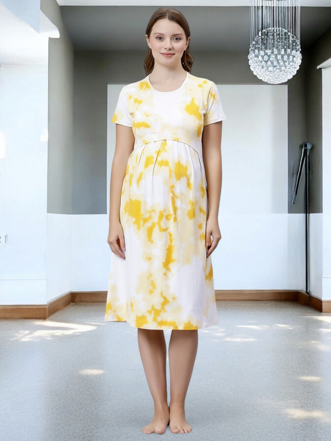 ON-TREND ZIPLESS MATERNITY SHEATH DRESS FOR WOMEN