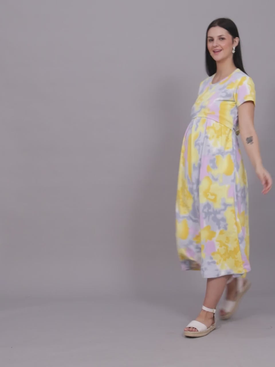 ELEGANT PREGNANCY ZIPLESS GOWN FOR WOMEN