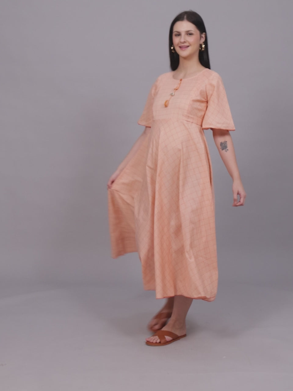 ON-TREND PREGNANCY FLARED KURTA FOR MOTHERS
