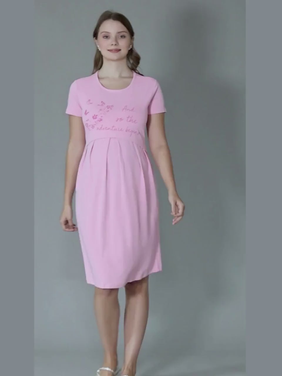 ON-TREND ZIPLESS MATERNITY SHEATH DRESS FOR WOMEN