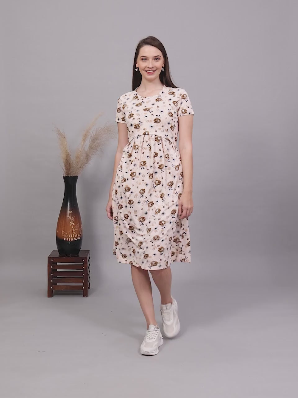 ON-TREND ZIPLESS MATERNITY SHEATH DRESS FOR WOMEN