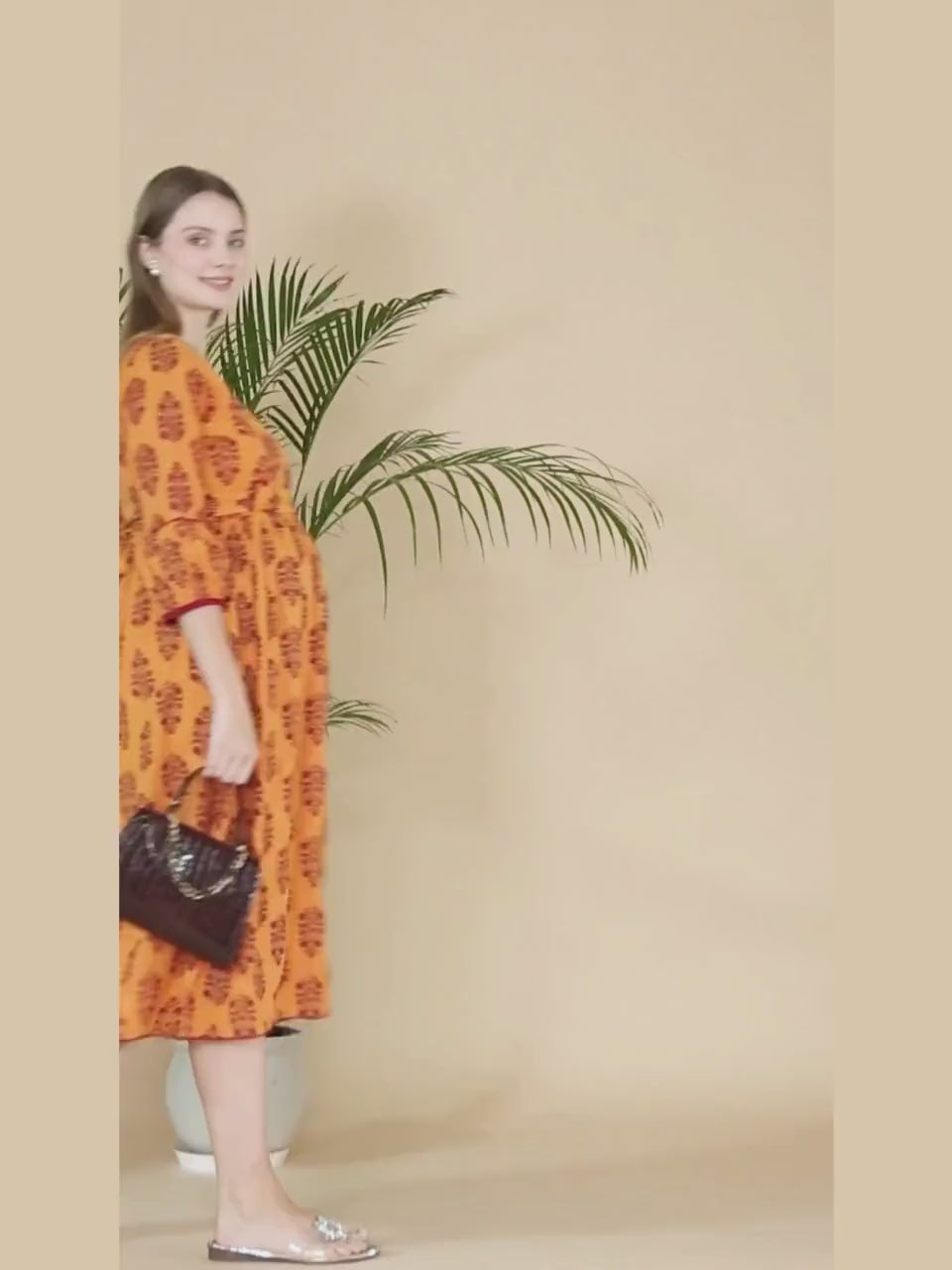 ELEGANT MATERNITY FLARED KURTA FOR PREGNANCY