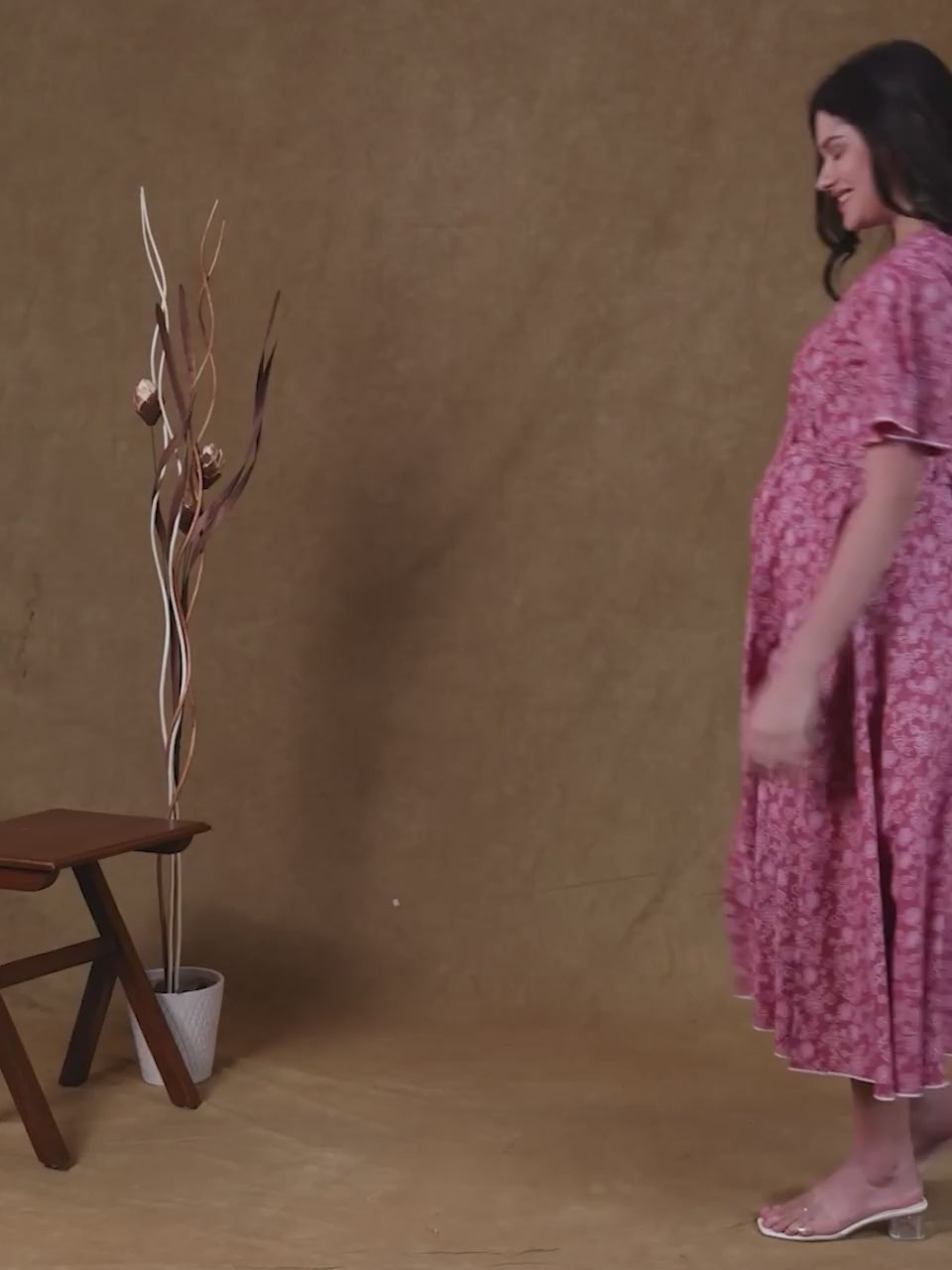 TRENDY PREGNANCY FLARE KURTA WITH POCKET