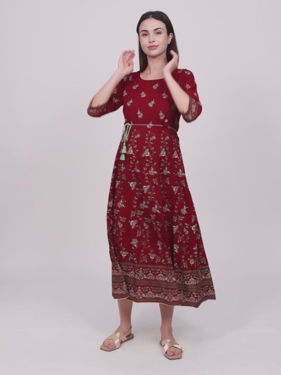 CLASSIC ETHNIC MATERNITY ANARAKALI FOR WOMEN