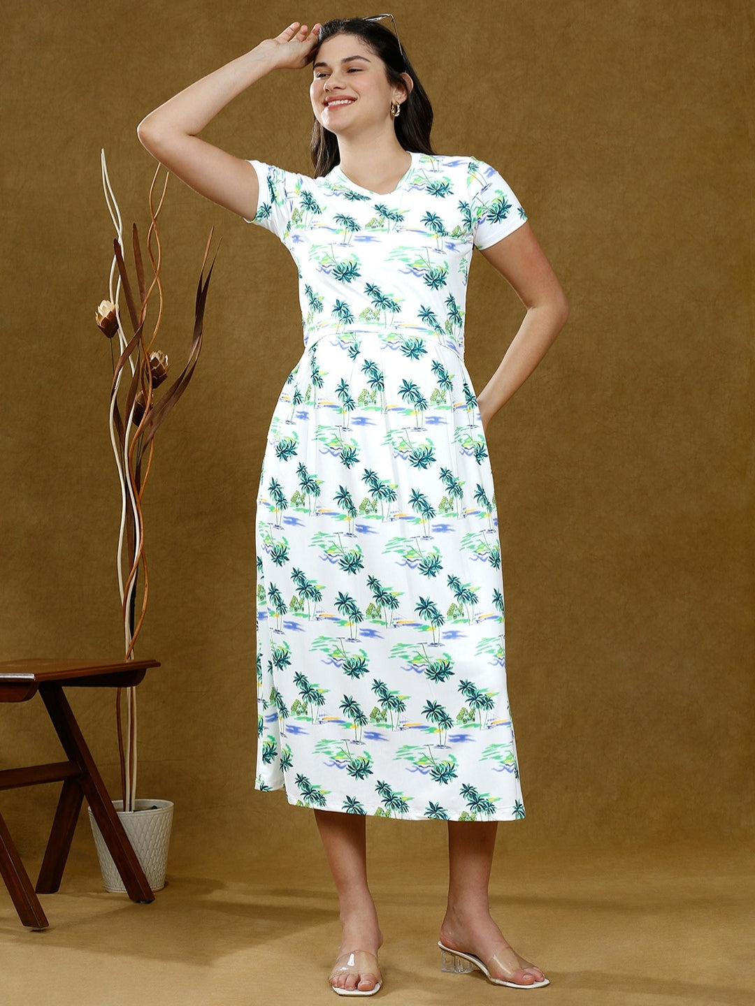 ELEVATE IN ZIPLESS MATERNITY DRESS WITH POCKETS