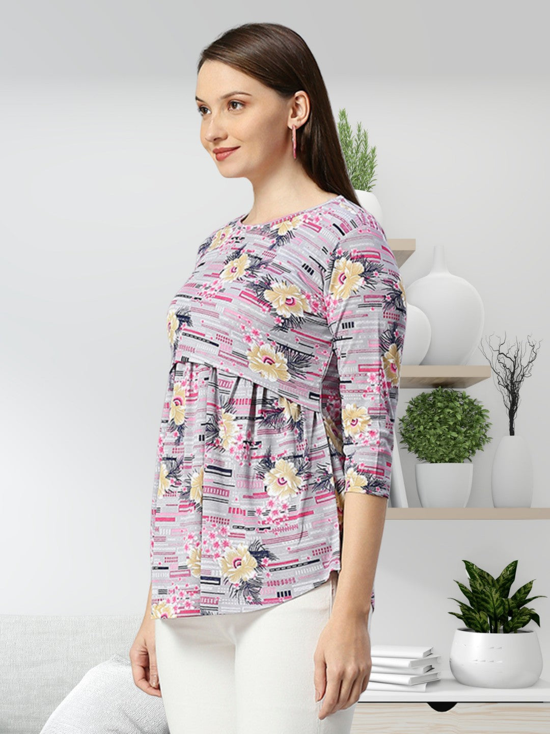 STYLISH ZIPLESS FEEDING TOP FOR MOTHER