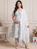 FASHIONABLE MATERNITY FLARED KURTA SET FOR WOMEN