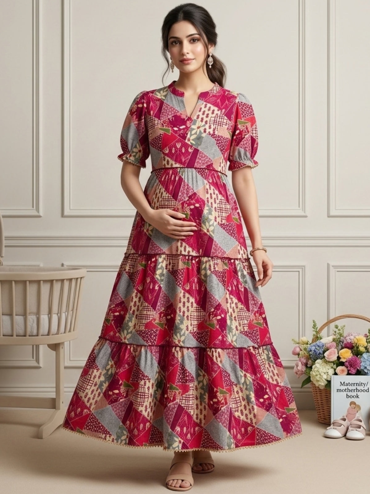 FASHION-FORWARD FLARED DRESS FOR MOTHERS
