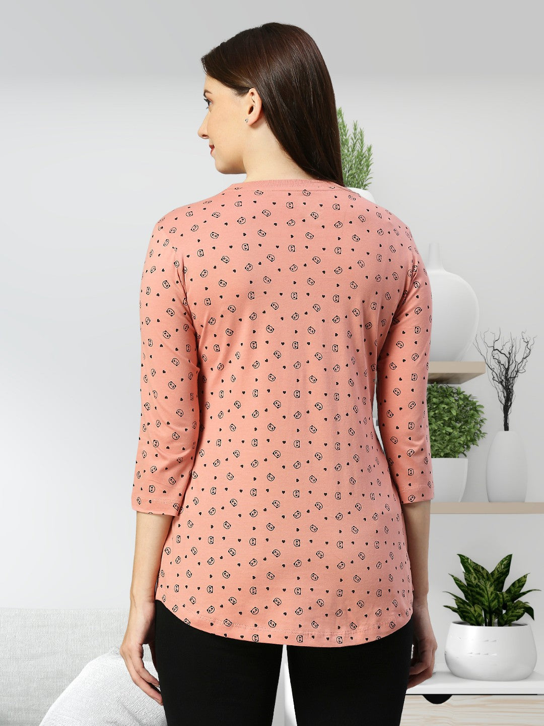 TRENDY COTTON FEEDING ZIPLESS TOP FOR WOMEN