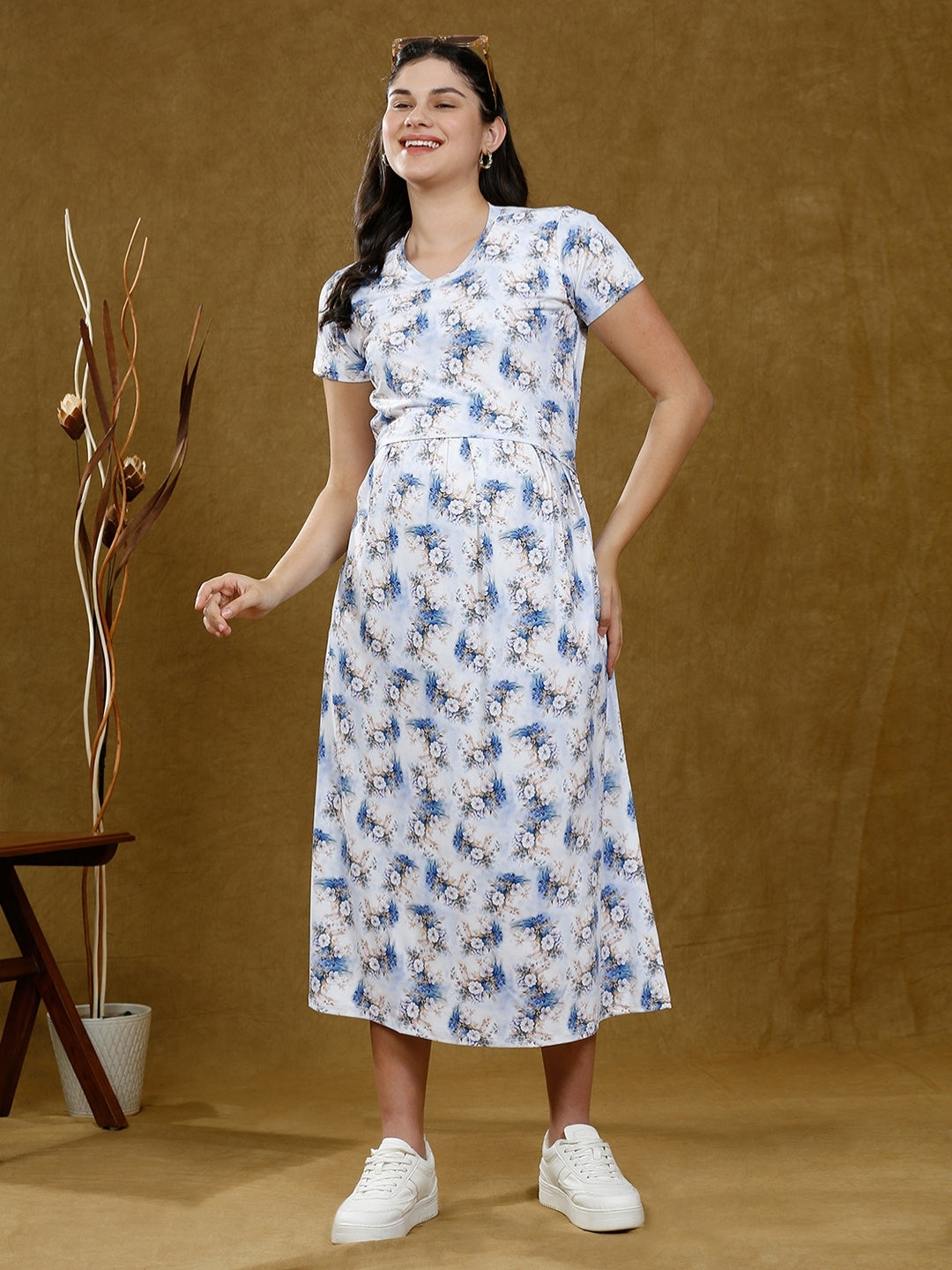TIMELESS ZIPLESS MATERNITY DRESS WITH POCKETS