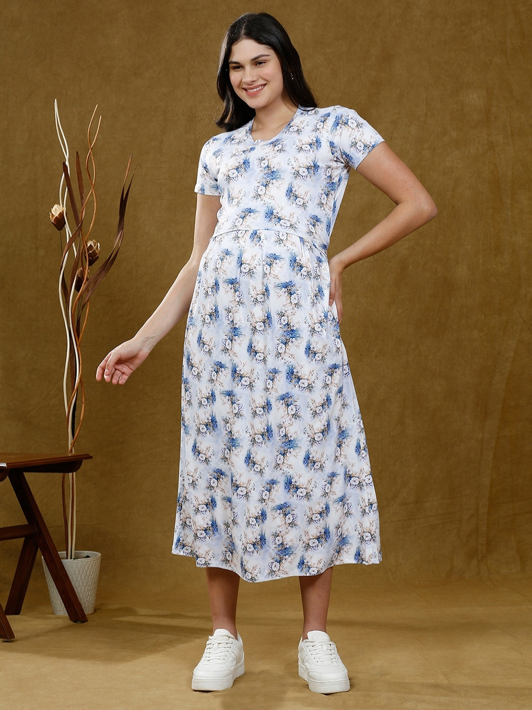 TIMELESS ZIPLESS MATERNITY DRESS WITH POCKETS