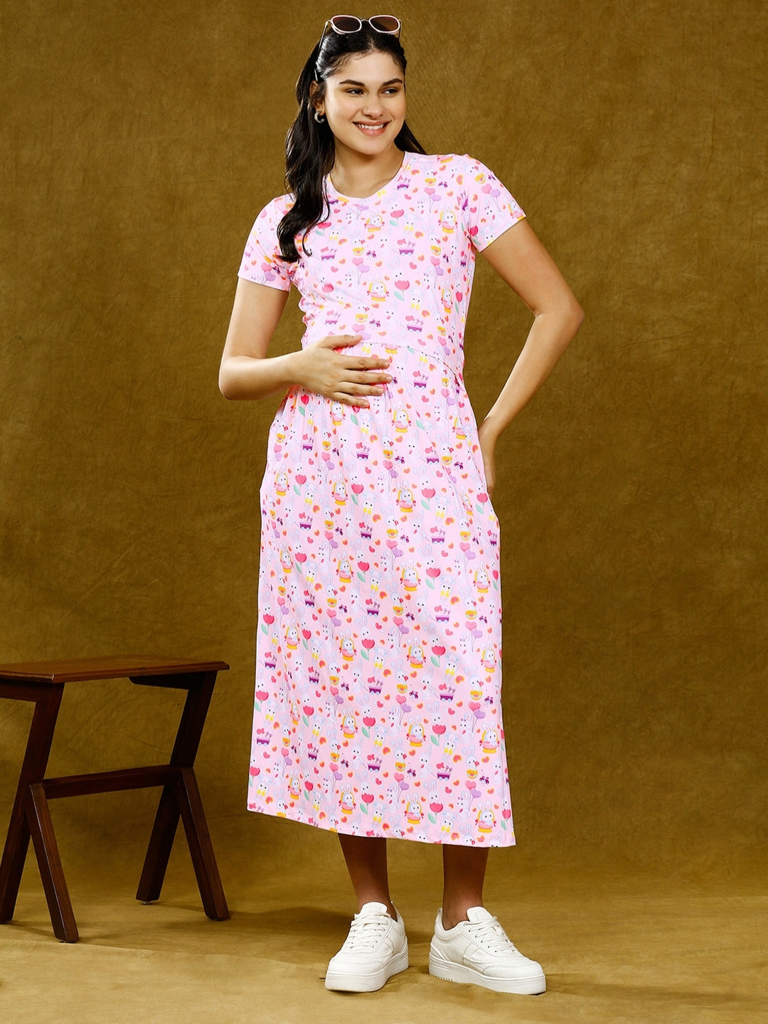 ADORN IN ZIPLESS FEEDING DRESS WITH POCKETS