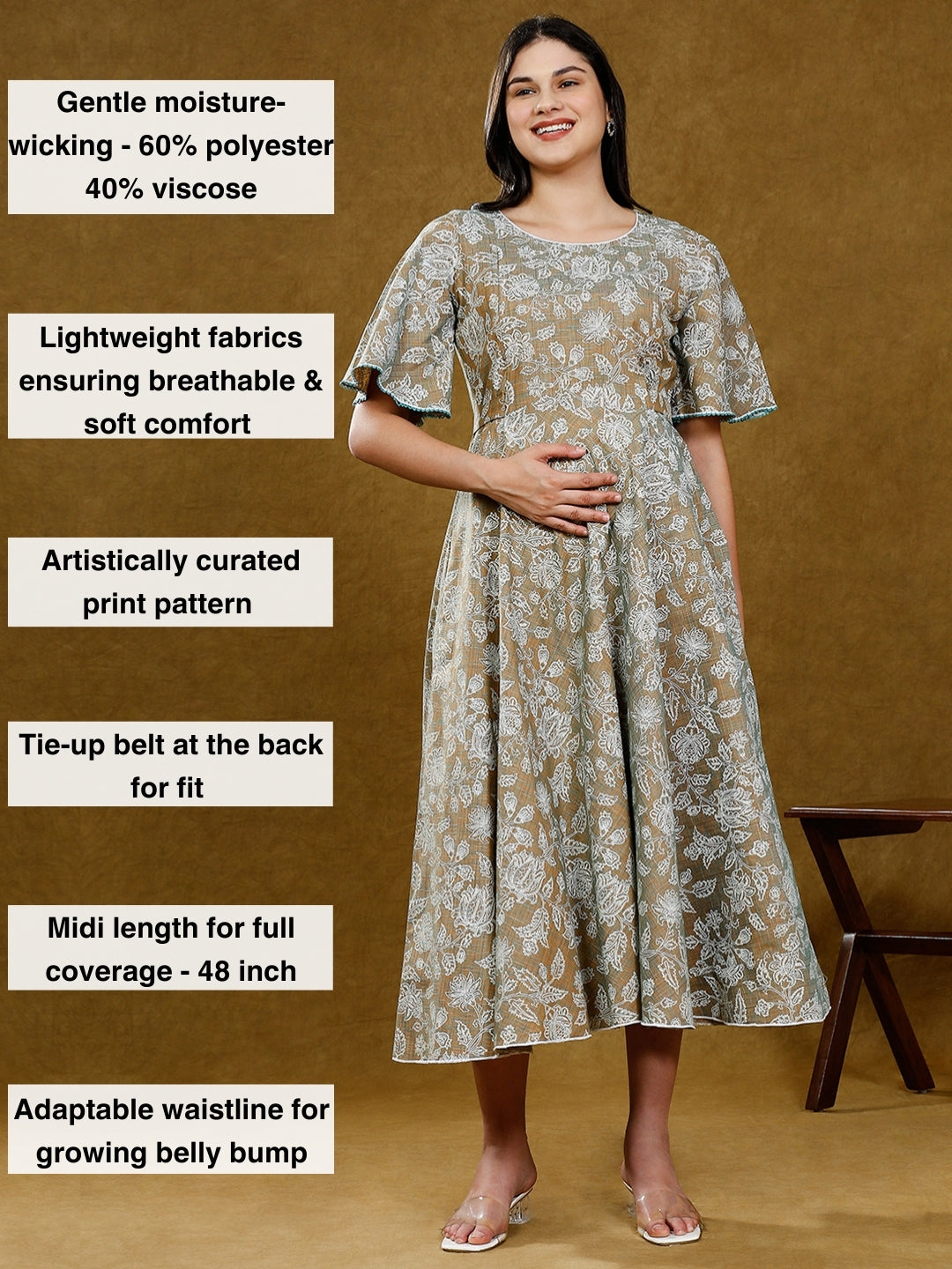 FASHIONABLE FEEDING FLARE KURTA WITH POCKET