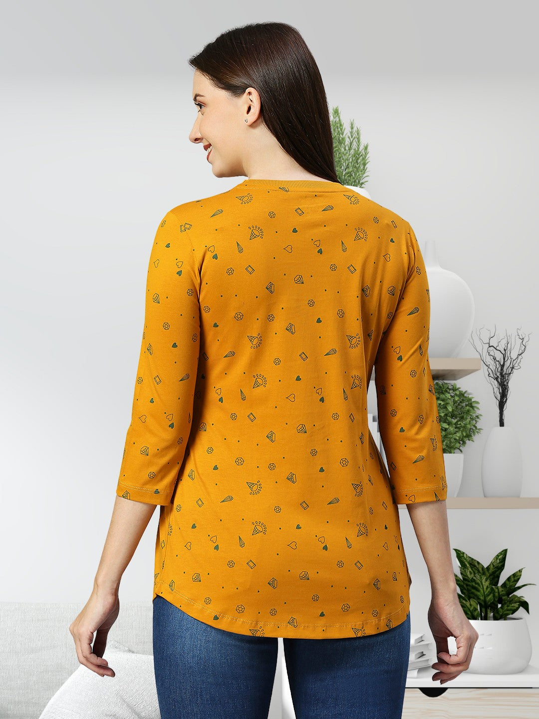 TRENDY COTTON PREGNANCY ZIPLESS TOP FOR WOMEN