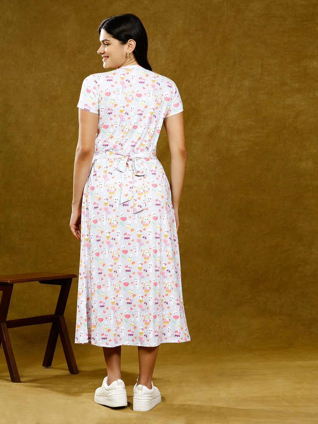 ADORN IN ZIPLESS NURSING DRESS WITH POCKETS