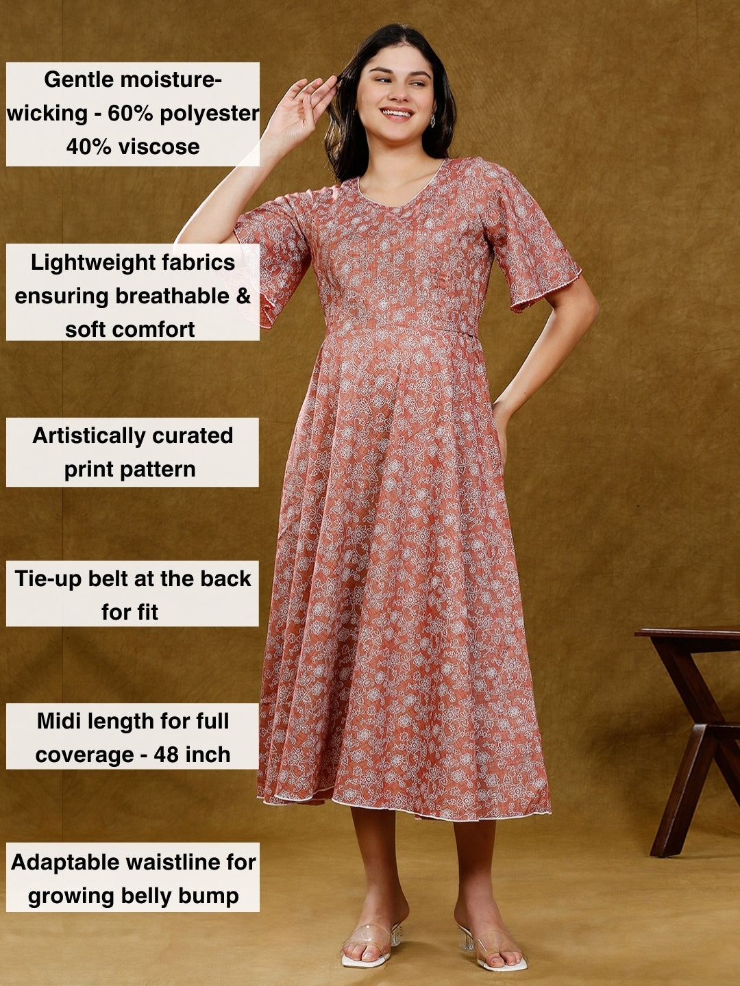 FASHIONABLE NURSING FLARE KURTA WITH POCKET