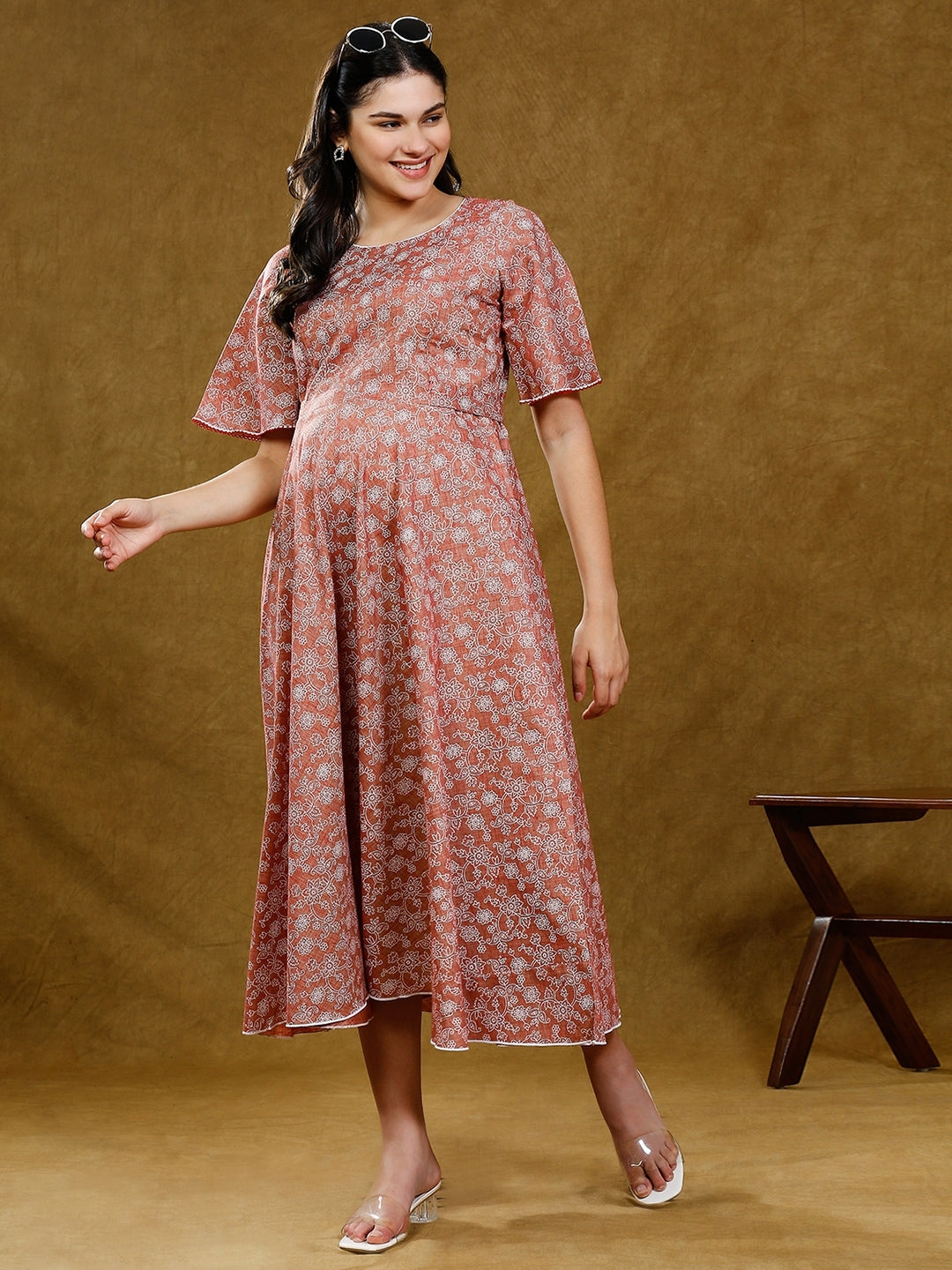 FASHIONABLE NURSING FLARE KURTA WITH POCKET