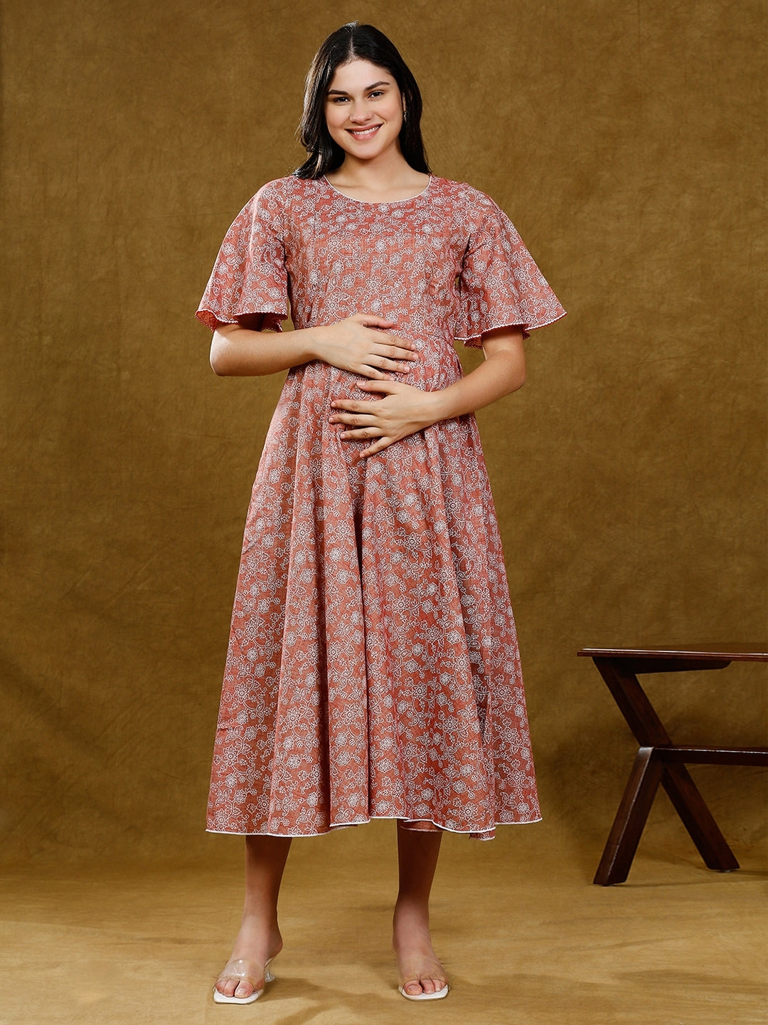 FASHIONABLE NURSING FLARE KURTA WITH POCKET