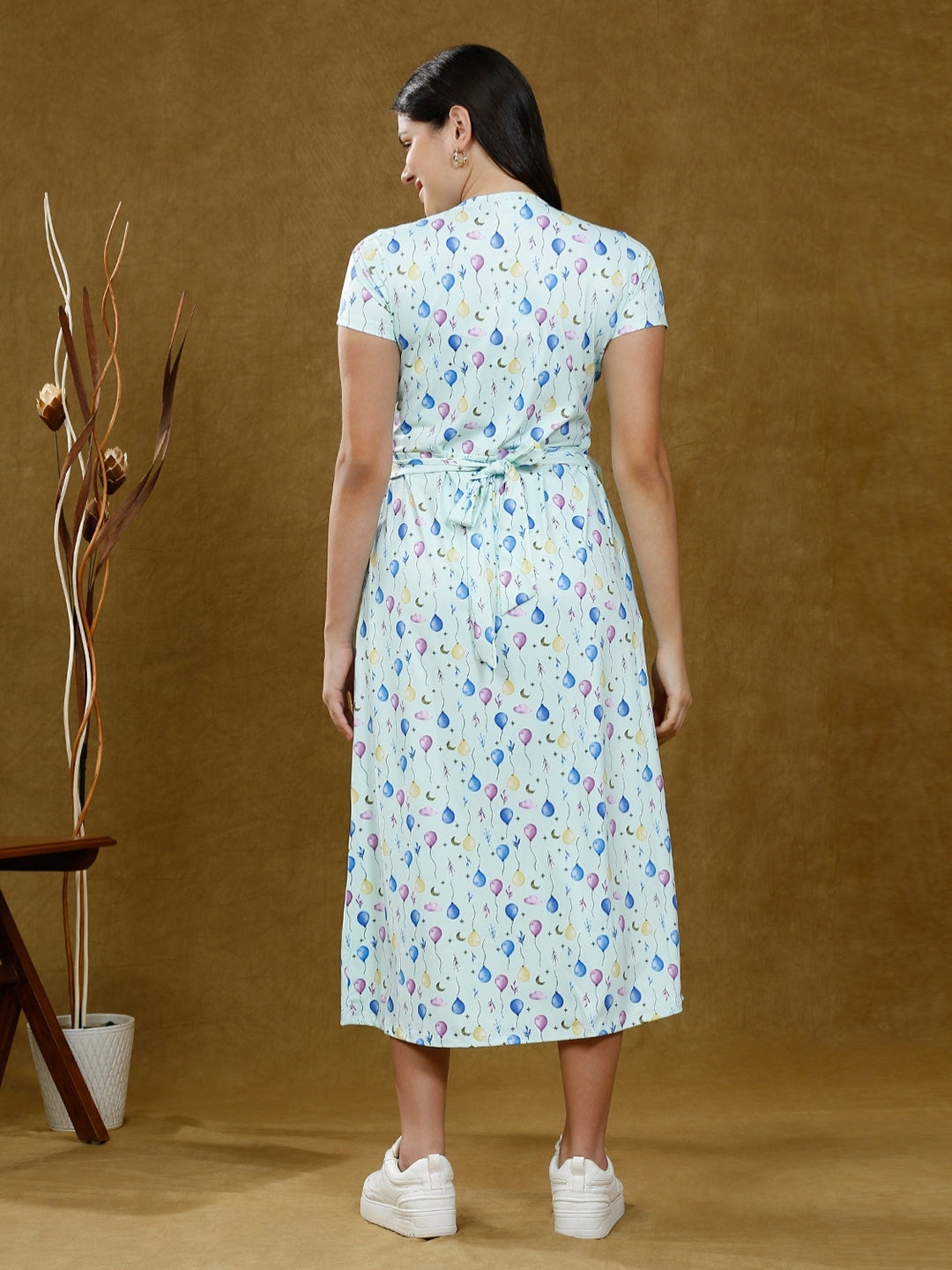 ADORN IN ZIPLESS PREGNANCY DRESS WITH POCKETS