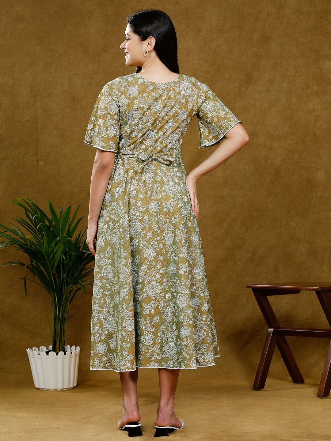 FASHIONABLE PREGNANCY FLARE KURTA WITH POCKET