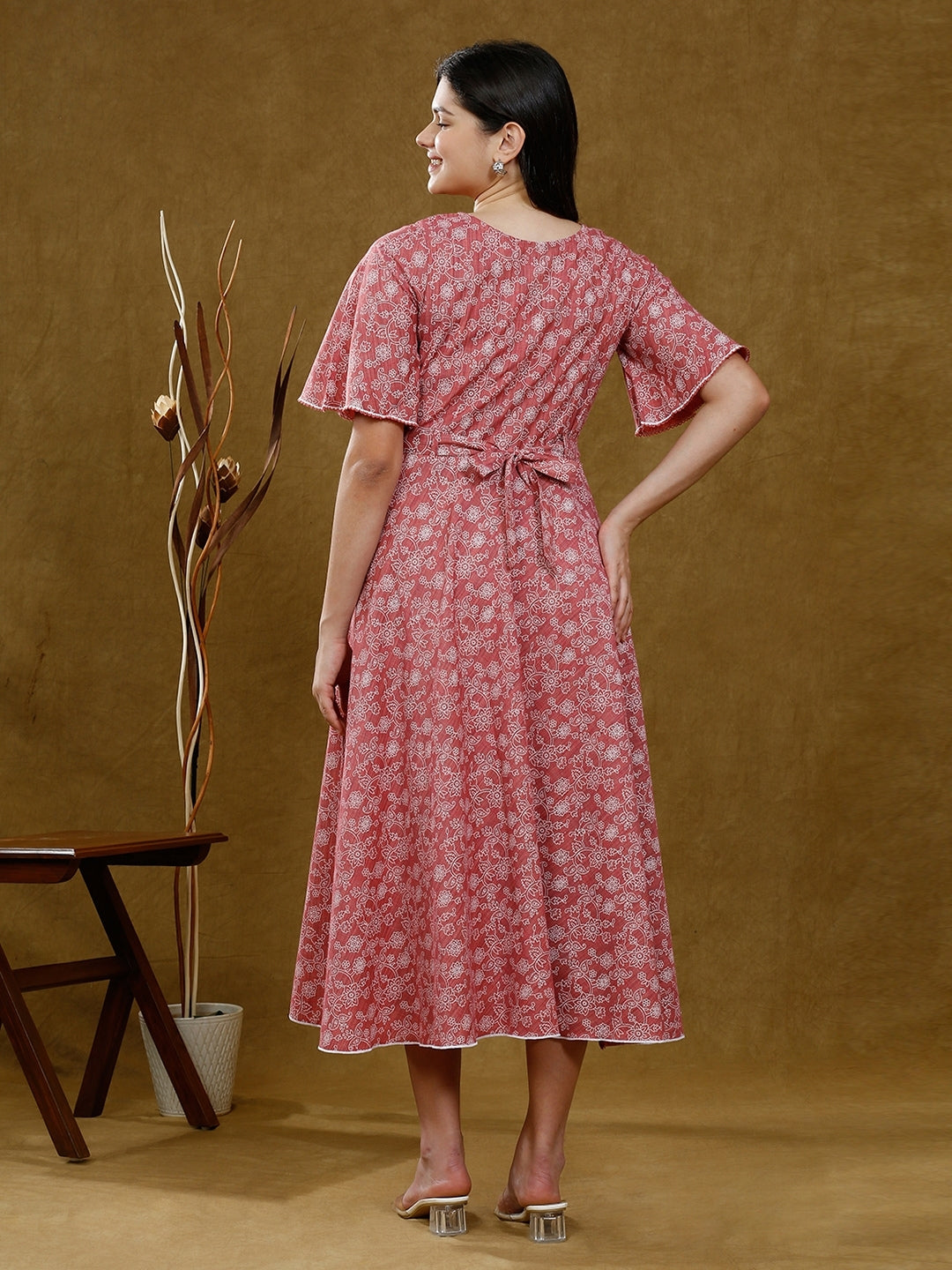 TRENDY MATERNITY FLARE KURTA WITH POCKET