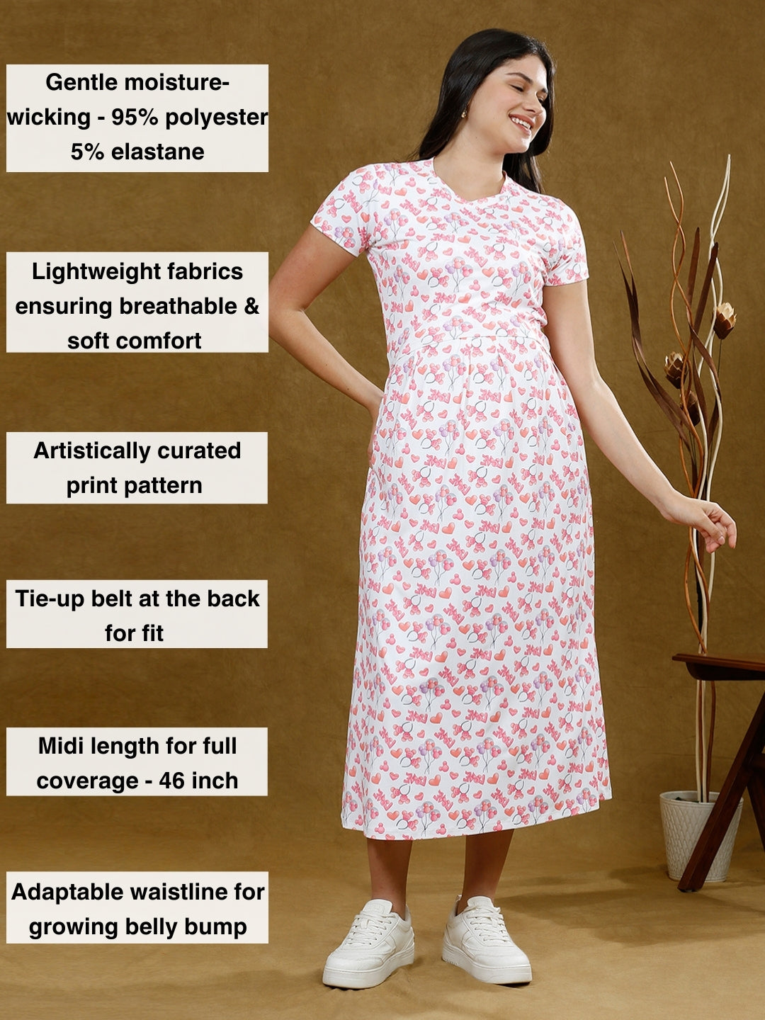 SLAY IN ZIPLESS PREGNANCY DRESS WITH POCKETS