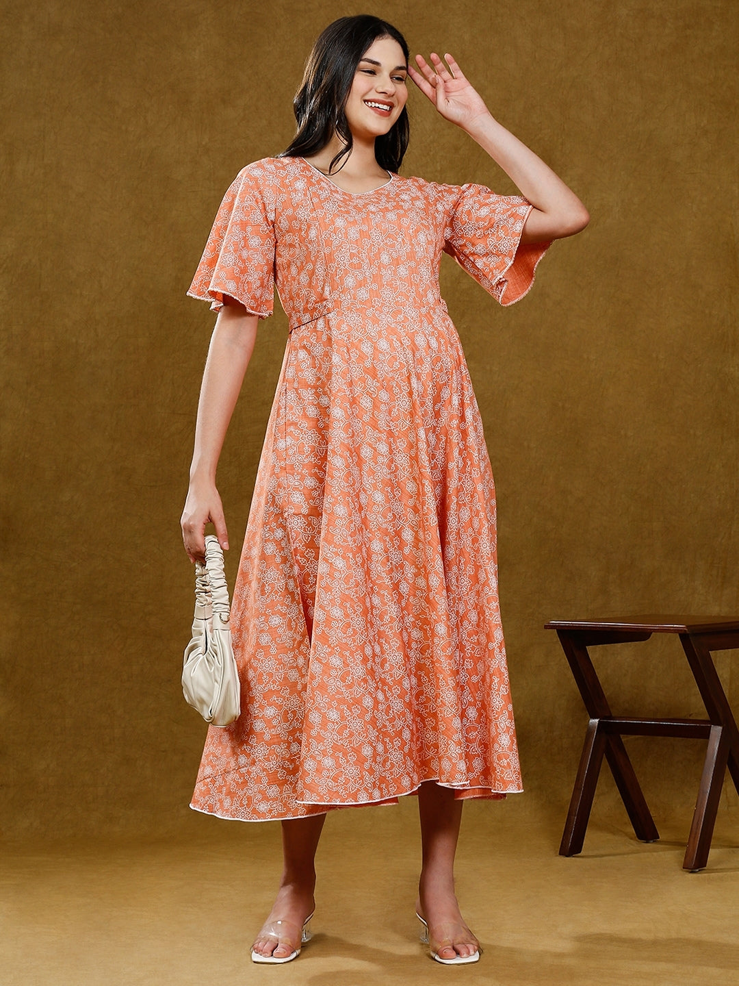 TRENDY FEEDING FLARE KURTA WITH POCKET